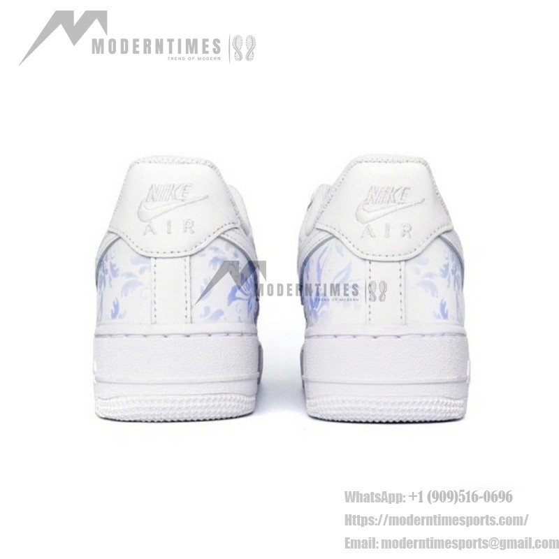 Nike Air Force 1 Low "Blue Floral" CW2288-111 White Sneakers with Floral Design