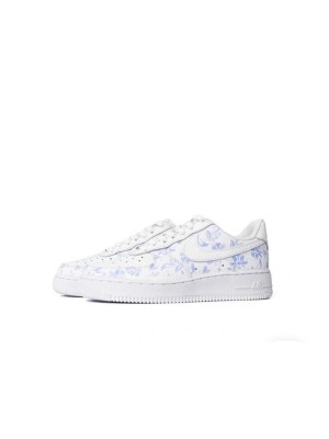 Nike Air Force 1 Low "Blue Floral" CW2288-111 Weiße Sneaker | Elegantes Blumenmuster