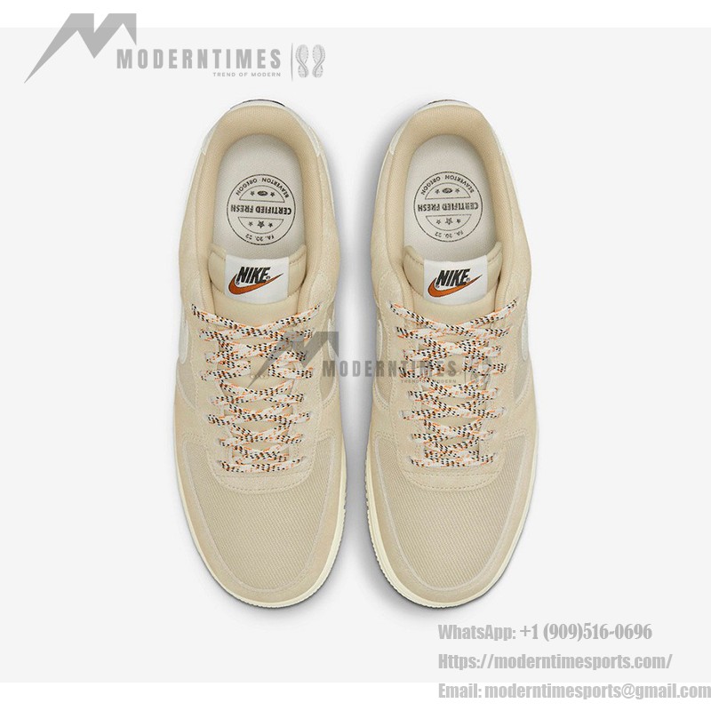 Nike Air Force 1 Low 'Certified Fresh' - Beige Suede and Canvas Sneakers for a Classic Style