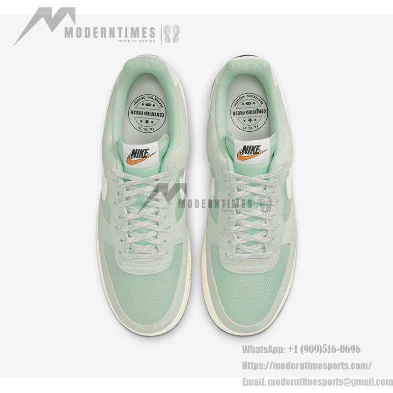 Nike Air Force 1 Low 'Certified Fresh' - Light Green Suede and Canvas Sneakers for a Refreshing Style