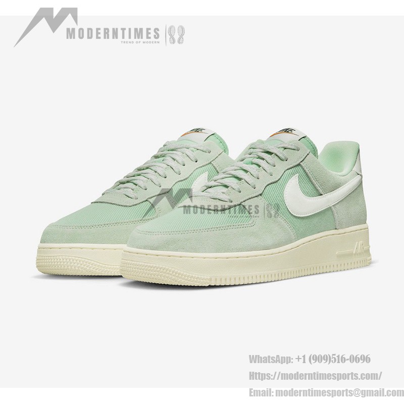 Nike Air Force 1 Low 'Certified Fresh' - Light Green Suede and Canvas Sneakers for a Refreshing Style