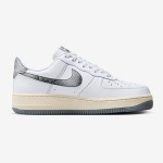 Nike Air Force 1 Low 'Classics' - White Sneakers with Textured Black Swoosh and Off-White Midsole