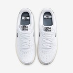 Nike Air Force 1 Low 'Classics' - White Sneakers with Textured Black Swoosh and Off-White Midsole