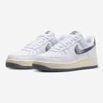 Nike Air Force 1 Low 'Classics' - White Sneakers with Textured Black Swoosh and Off-White Midsole