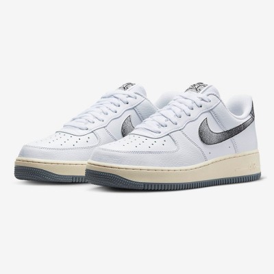 Nike Air Force 1 Low 'Classics' - White Sneakers with Textured Black Swoosh for a Timeless Look | DV7183-100