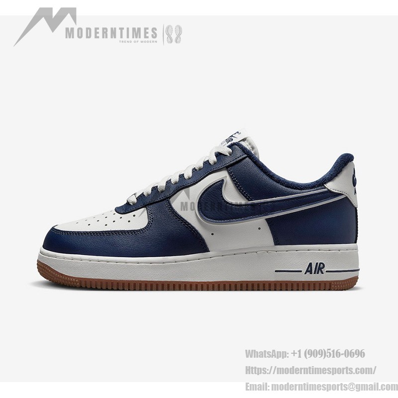 Nike Air Force 1 Low 'College Pack' - Navy & White Sneakers with Gum Sole for Classic Collegiate Style