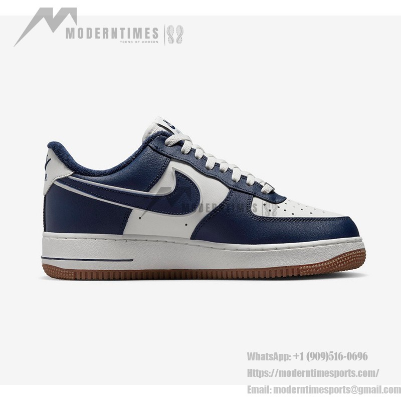 Nike Air Force 1 Low 'College Pack' - Navy & White Sneakers with Gum Sole for Classic Collegiate Style