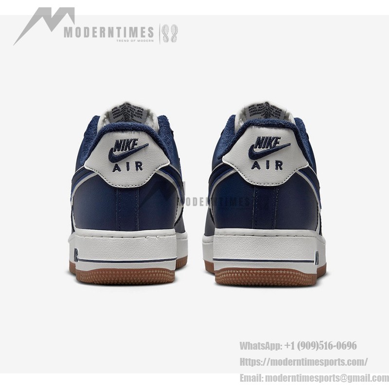 Nike Air Force 1 Low 'College Pack' - Navy & White Sneakers with Gum Sole for Classic Collegiate Style