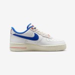 Nike Air Force 1 Low 'Command Force' - White Sneakers with Blue Swoosh & Red Accents