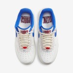 Nike Air Force 1 Low 'Command Force' - White Sneakers with Blue Swoosh & Red Accents