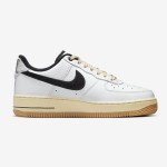 Nike Air Force 1 Low 'Command Force' - White Sneakers with Black Swoosh & Gum Sole