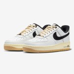 Nike Air Force 1 Low 'Command Force' - White Sneakers with Black Swoosh & Gum Sole