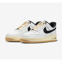 Nike Air Force 1 Low 'Command Force' - White Sneakers with Black Swoosh & Gum Sole for a Classic Vintage Look | DR0148-101