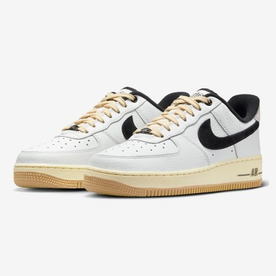 Nike Air Force 1 Low 'Command Force' - White Sneakers with Black Swoosh & Gum Sole for a Classic Vintage Look | DR0148-101