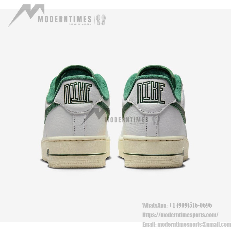 Nike Air Force 1 Low 'Command Force' - White Sneakers with Green Swoosh & Retro Style