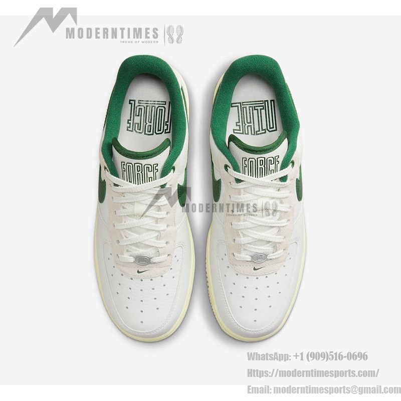 Nike Air Force 1 Low 'Command Force' - White Sneakers with Green Swoosh & Retro Style