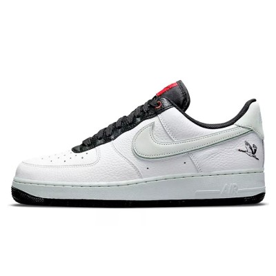 Nike Air Force 1 Low 'Crane' - White Sneakers with Embroidered Crane Detail & Black Accents for a Unique Style | DA8482-100