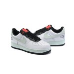 Nike Air Force 1 Low 'Crane' - White Sneakers with Embroidered Crane Detail & Black Accents