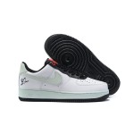 Nike Air Force 1 Low 'Crane' - White Sneakers with Embroidered Crane Detail & Black Accents