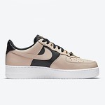 Nike Air Force 1 Low 'Beige & Black with Gold Accents' - Premium Sneakers with Luxurious Design