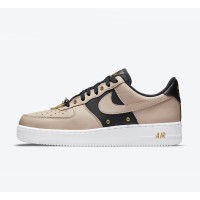 Nike Air Force 1 Low 'Beige & Black with Gold Accents' - Premium Sneakers with Luxurious Design | DA8571-200