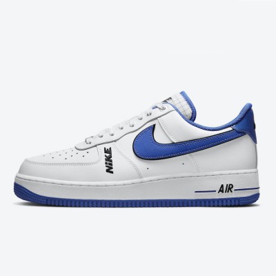 Nike Air Force 1 Low 'White & Game Royal' - Classic White Sneakers with Bold Blue Swoosh | DC8873-100