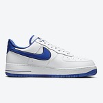 Nike Air Force 1 Low 'White & Game Royal' - Classic White Sneakers with Blue Swoosh