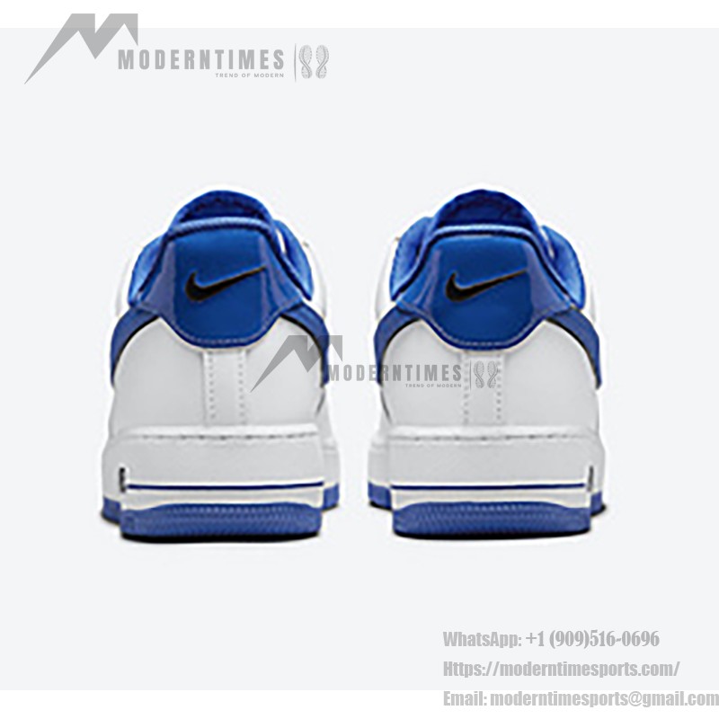 Nike Air Force 1 Low 'White & Game Royal' - Classic White Sneakers with Blue Swoosh