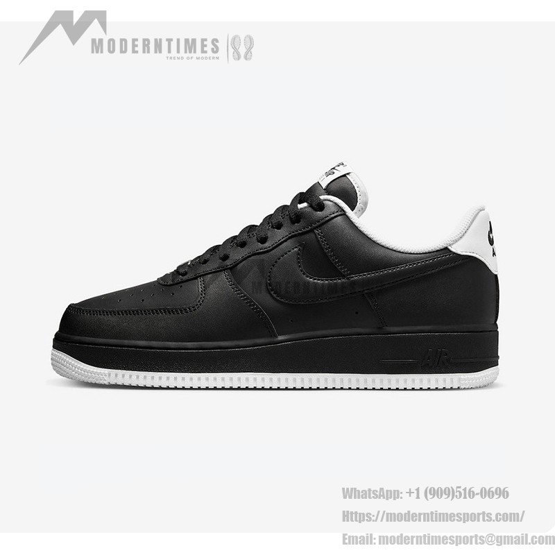 Nike Air Force 1 Low 'Black & White' - Black Sneakers with White Accents