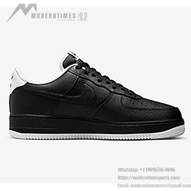 Nike Air Force 1 Low 'Black & White' - Black Sneakers with White Accents