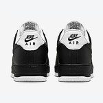 Nike Air Force 1 Low 'Black & White' - Black Sneakers with White Accents