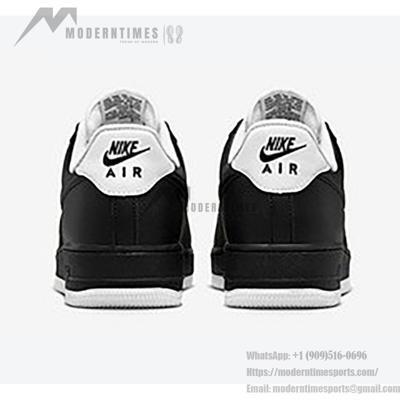 Nike Air Force 1 Low 'Black & White' - Black Sneakers with White Accents