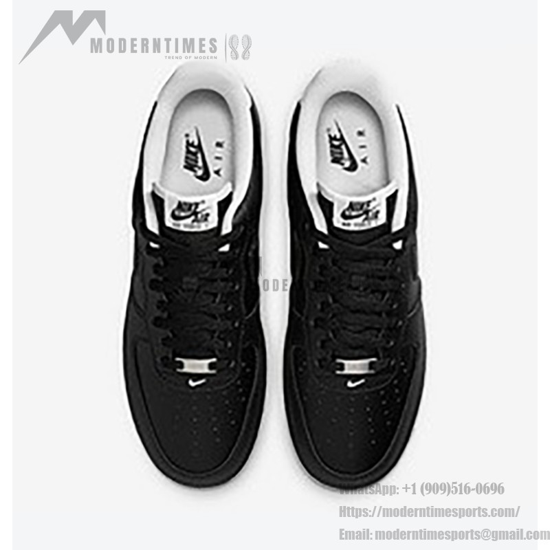 Nike Air Force 1 Low 'Black & White' - Black Sneakers with White Accents