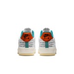 Nike Air Force 1 Low "Next Nature" DM0970-111 White Sneakers with Green and Orange Accents