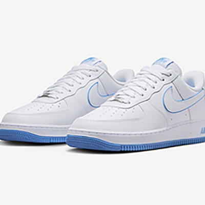 Nike Air Force 1 Low DV0788-101 - Weiße & Eisblaue Klassische Sneaker für den Alltagsstil