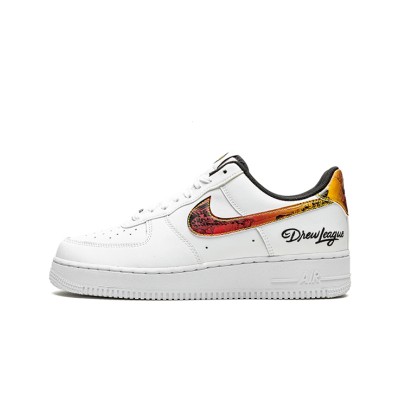 Nike Air Force 1 Low 'Drew League' - White Sneakers with Fiery Swoosh & Exclusive Drew League Branding | DM7578-100