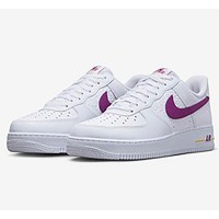 Nike Air Force 1 Low EMB 'Bold Berry' - White Sneakers with Purple Swoosh & Yellow Accents for a Vibrant Look | FJ4209-100