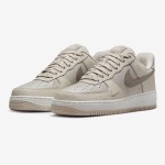 Nike Air Force 1 Low 'Neutral Tone' beige leather sneakers with earthy swoosh for minimalist style