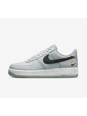 Nike Air Force 1 Low FD0666-002 - トリプルスウッシュデザインのライトグレー レザー スニーカーでモダンなストリートウェア スタイル