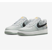 Nike Air Force 1 Low FD0666-002 - トリプルスウッシュデザインのライトグレー レザー スニーカーでモダンなストリートウェア スタイル