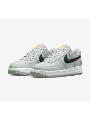 Nike Air Force 1 Low FD0666-002 - トリプルスウッシュデザインのライトグレー レザー スニーカーでモダンなストリートウェア スタイル