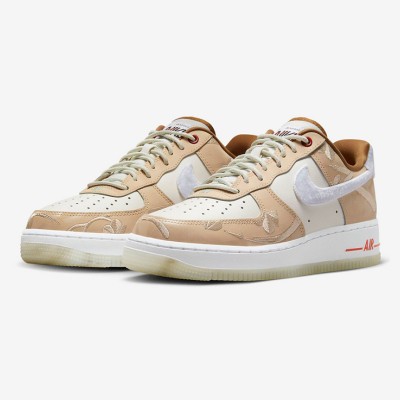 Nike Air Force 1 Low "Cream/Beige Embroidery" Classic Low-Top Sneakers FD4341-101 | Trendy Streetwear Shoes for Men & Women