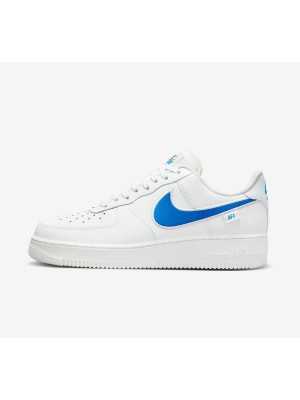 Nike Air Force 1 Low FN7804-100 - White Sneakers with Vibrant Blue Swoosh for a Fresh, Minimalist Style