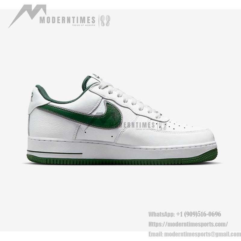 Nike Air Force 1 Low 'Four Horsemen' - White Sneakers with Green Swoosh & Chess Knight Detail