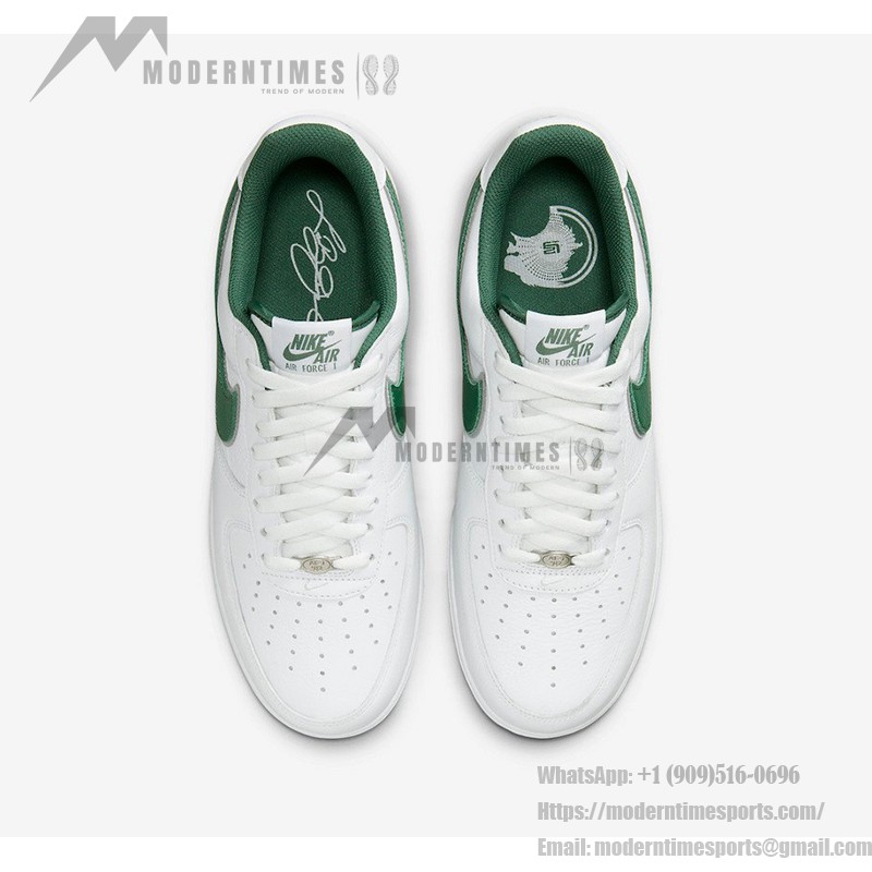 Nike Air Force 1 Low 'Four Horsemen' - White Sneakers with Green Swoosh & Chess Knight Detail