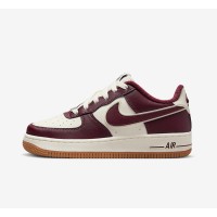 Nike Air Force 1 Low GS DQ5972-100 - Cream & Burgundy Sneakers with Gum Sole for Timeless Streetwear Style