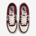 Nike Air Force 1 Low GS DQ5972-100 - Cream and burgundy sneakers with gum sole for stylish streetwear