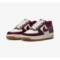 Nike Air Force 1 Low GS DQ5972-100 - Cream & Burgundy Sneakers with Gum Sole for Timeless Streetwear Style