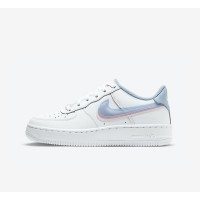 Nike Air Force 1 Low GS 'Double Swoosh' CW1574-100 - パステルピンク＆ブルーのスウッシュが特徴のホワイトスニーカー | 若々しいストリートスタイルに最適