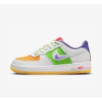 Nike Air Force 1 Low GS FD1036-100 - Lebendige mehrfarbige Sneaker mit transparentem Swoosh für auffälligen Streetwear-Stil